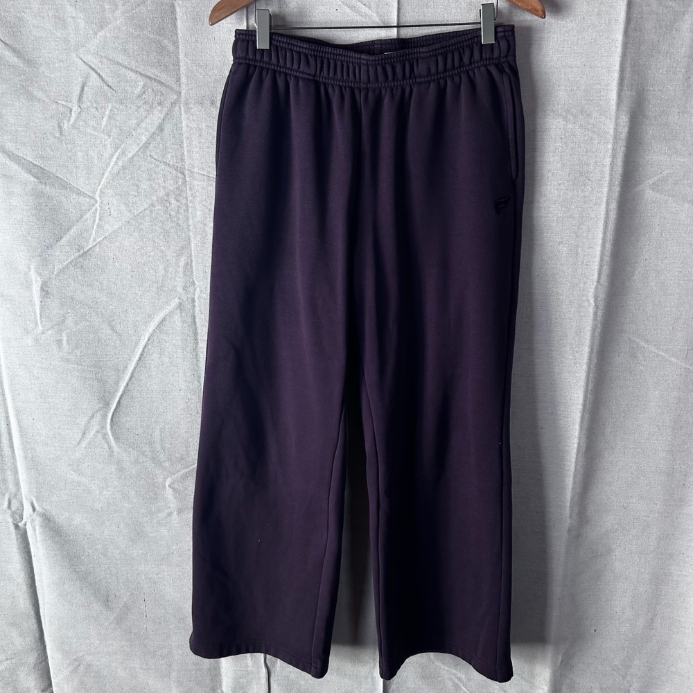 Fabletics‎ Purple Wide Leg Fleece Sweatpants Womens Medium Plum Lounge Pants